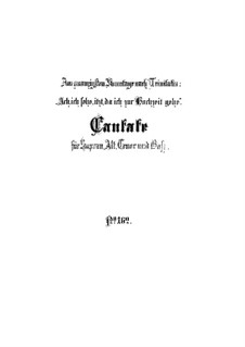 Ach! ich sehe, itzt, da ich zur Hochzeit gehe, BWV 162: Vollpartitur by Johann Sebastian Bach