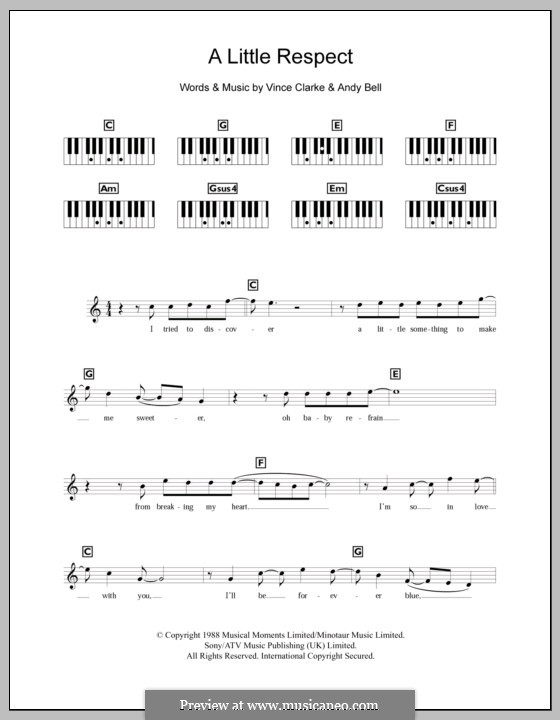 A Little Respect (Wheatus): Für Keyboard by Andy Bell, Vince Clarke