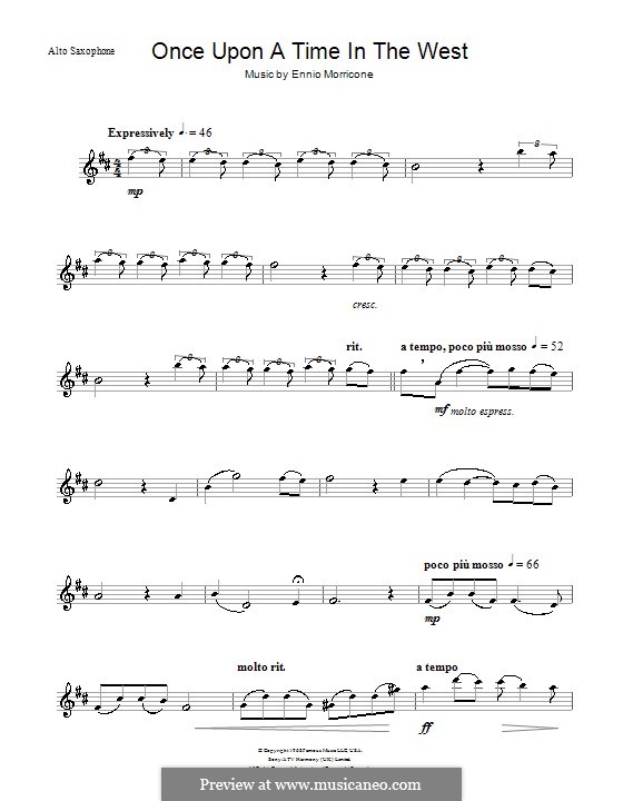 Once Upon a Time in the West (Theme): Für Altsaxophon by Ennio Morricone