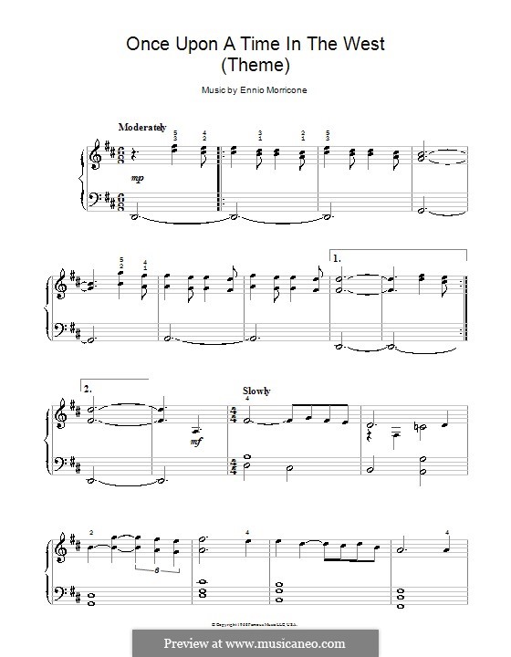 Once Upon a Time in the West (Theme): Für Klavier by Ennio Morricone