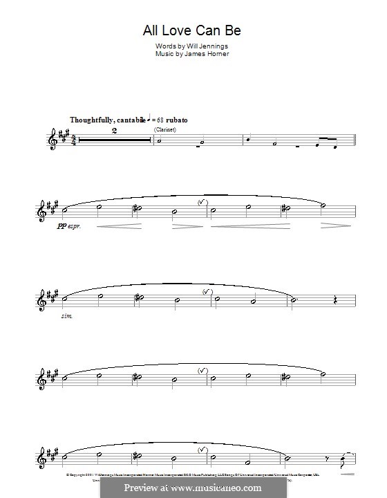 All Love Can Be (from A Beautiful Mind): Für Altsaxophon by James Horner