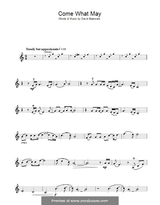 Come What May (from Moulin Rouge): Für Violine by David Baerwald