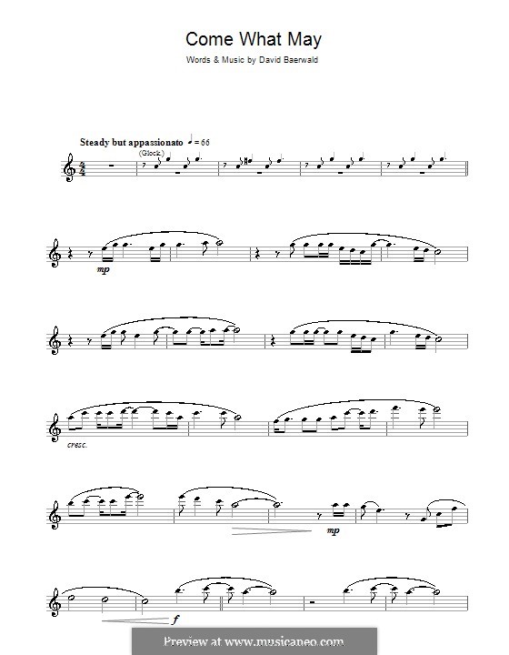 Come What May (from Moulin Rouge): Für Flöte by David Baerwald