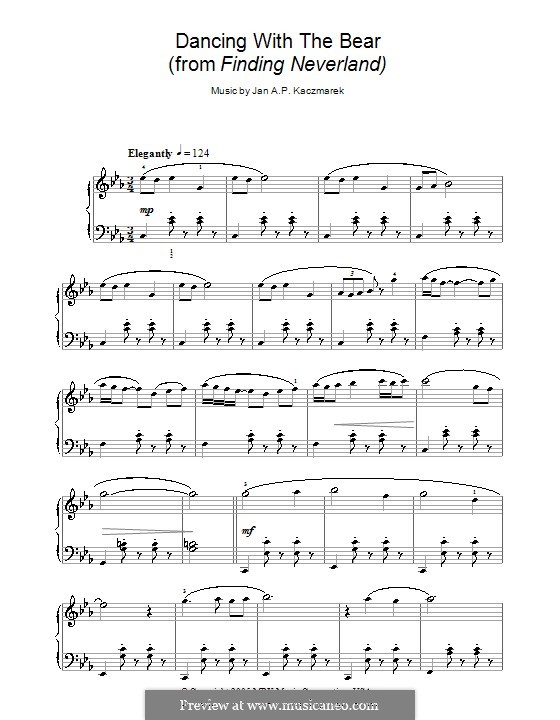 Dancing with the Bear (from Finding Neverland): Für Klavier by Jan A.P. Kaczmarek