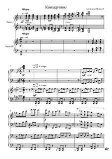 Concertino für zwei Klaviere: Concertino für zwei Klaviere by Alexandr Nezhigaj