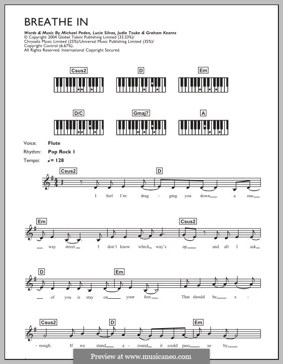 Breathe in: Für Keyboard by Graham Kearns, Judie Tzuke, Lucie Silvas, Mike Peden
