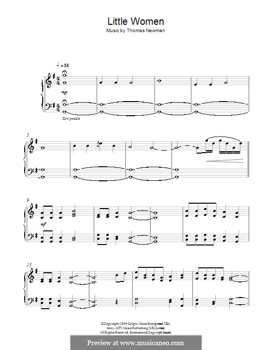 Little Women (Orchard House (Main Title)/Valley of the Shadow): Für Klavier by Thomas Newman