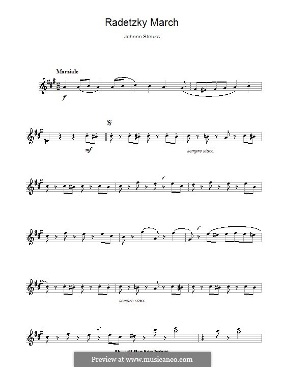 Radetzky-Marsch, Op.228: Für Altsaxophon by Johann Strauss (Vater)