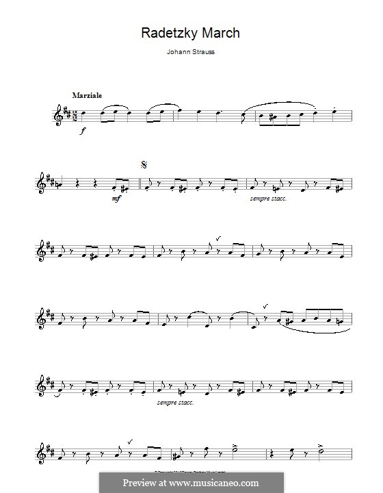 Radetzky-Marsch, Op.228: Für Klarinette by Johann Strauss (Vater)