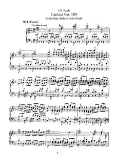 Schmücke dich, o liebe Seele, BWV 180: Klavierauszug mit Singstimmen by Johann Sebastian Bach