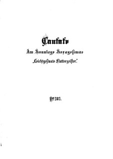 Leichtgesinnte Flattergeister, BWV 181: Vollpartitur by Johann Sebastian Bach