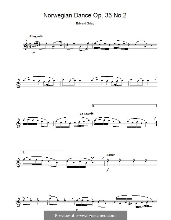 Dance No.2: Für Altsaxophon by Edvard Grieg