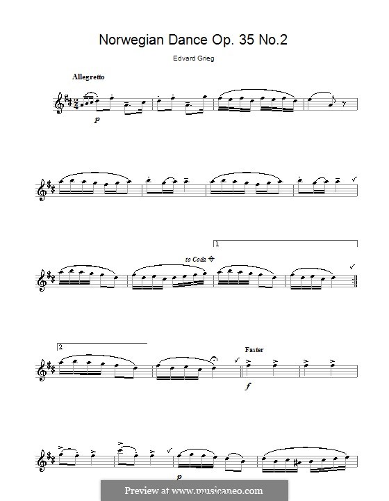 Dance No.2: Für Flöte by Edvard Grieg