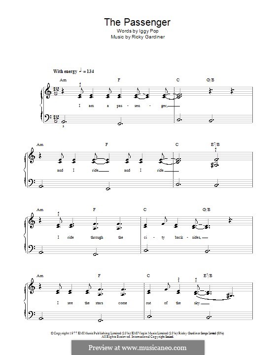 The Passenger: Für Klavier, leicht by Ricky Gardiner