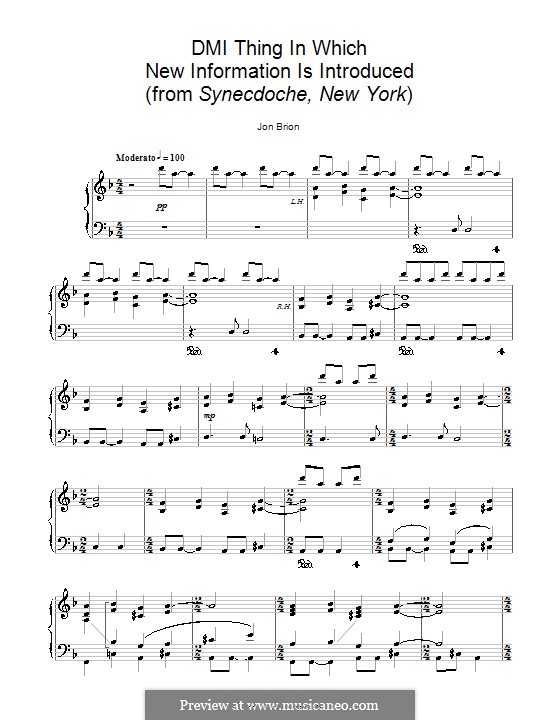 DMI Thing in Which New Information Is Introduced (from Synecdoche, New York): Für Klavier by Jon Brion