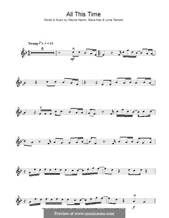All This Time (Michelle McManus): Für Violine by Lorne Tennant, Steve Mac, Wayne Anthony Hector