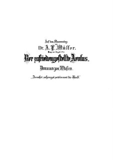 Der zufriedengestellte Äolus, BWV 205: Vollpartitur by Johann Sebastian Bach