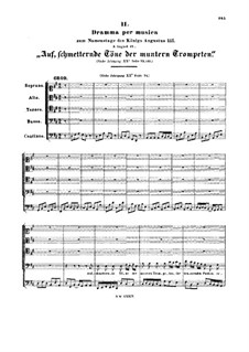 Auf, schmetternde Töne der muntern Trompeten, BWV 207a: Auf, schmetternde Töne der muntern Trompeten by Johann Sebastian Bach