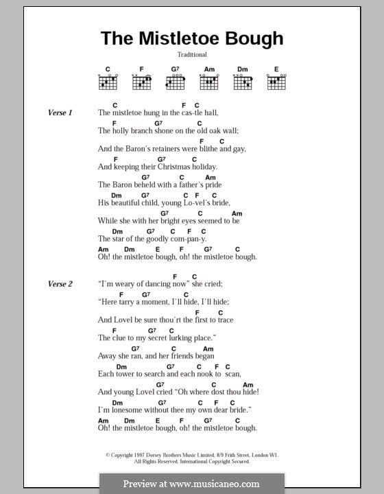 The Mistletoe Bough: Text und Akkorde by folklore