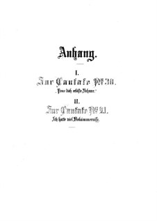 Anhänge zu Kantaten No.30, 21, BWV 21, 30: Anhänge zu Kantaten No.30, 21 by Johann Sebastian Bach