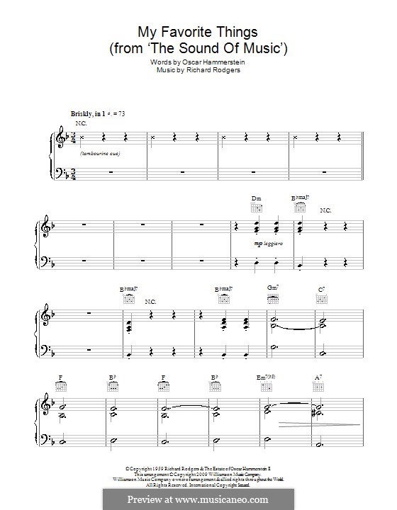 Piano version: Easy notes (D Minor) by Richard Rodgers