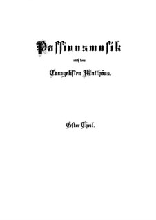 Teil I: Voll by Johann Sebastian Bach