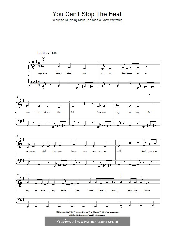 You Can't Stop the Beat (from Hairspray) von M. Shaiman auf MusicaNeo