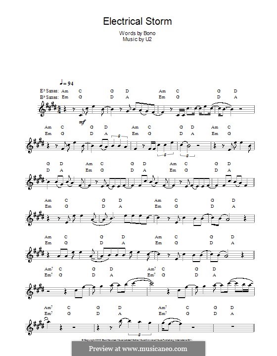 Electrical Storm: Für Saxophon by U2