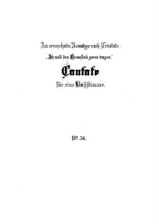 Ich will den Kreuzstab gerne tragen, BWV 56: Vollpartitur by Johann Sebastian Bach