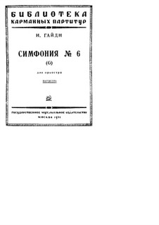 Vollständiger Satz: Partitur by Joseph Haydn