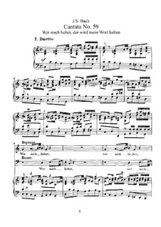 Wer mich liebet, der wird mein Wort halten, BWV 59 von J.S. Bach auf