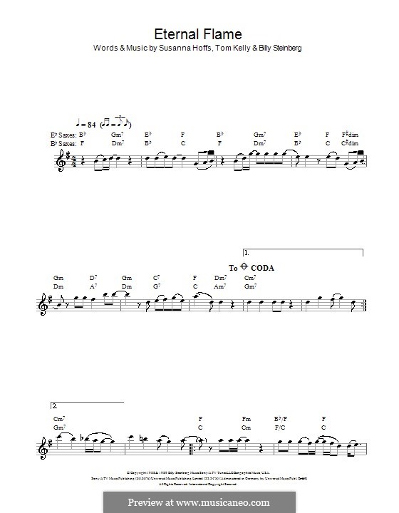 Eternal Flame: Für Saxophon by Billy Steinberg, Susanna Hoffs, Tom Kelly