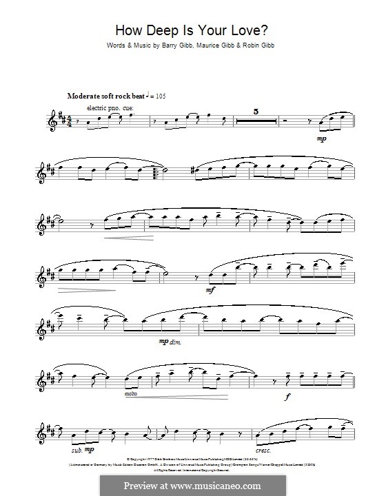 How Deep Is Your Love (The Bee Gees): Für Altsaxophon by Barry Gibb, Maurice Gibb, Robin Gibb