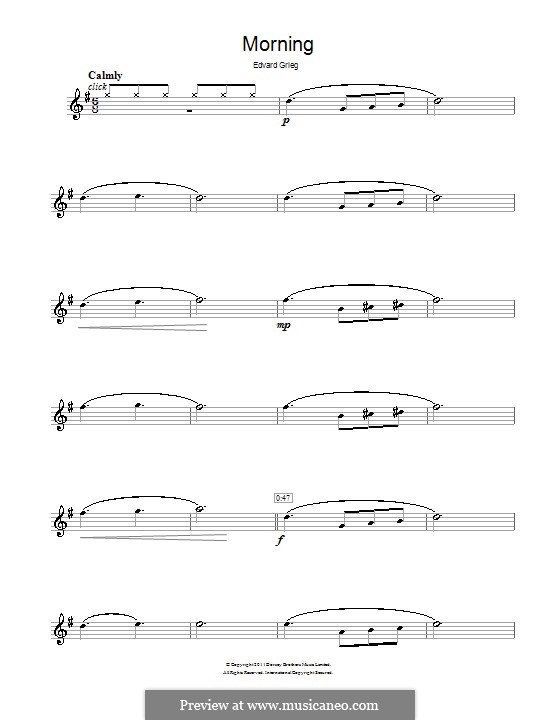 Suite Nr.1. Morgenstimmung, Op.46 No.1: Für Flöte by Edvard Grieg