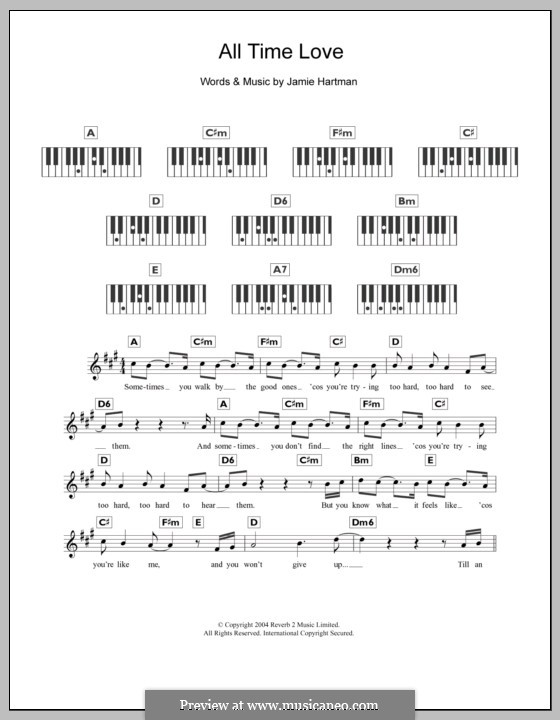 All Time Love: Für Keyboard by Jamie Hartman