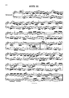 Suite No.3 in h-Moll, BWV 814: Für Cembalo by Johann Sebastian Bach