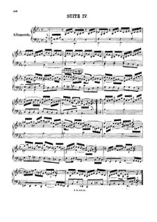 Suite Nr.4 in Es-Dur, BWV 815: Für Cembalo by Johann Sebastian Bach
