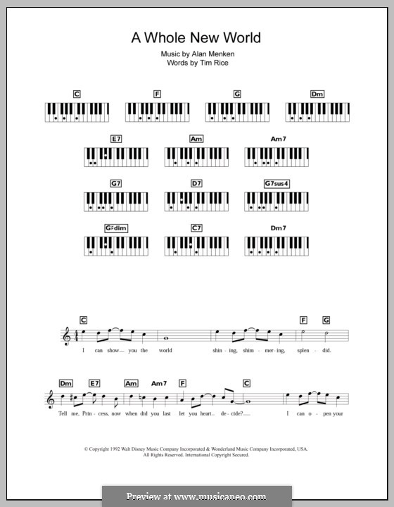 Instrument version: Für Keyboard by Alan Menken