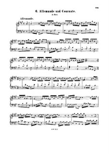 Allemande und Courante in A-Dur, BWV 838: Allemande und Courante in A-Dur by Johann Sebastian Bach