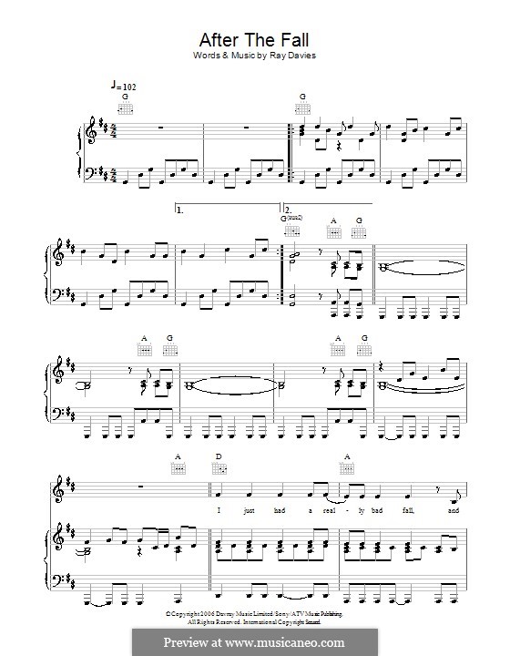 After the Fall: Für Stimme und Klavier (oder Gitarre) by Ray Davies