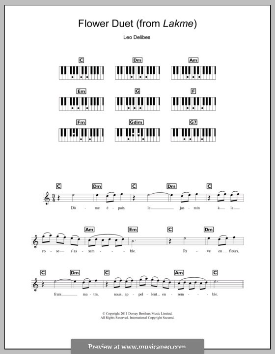 Blumenduett: Für Keyboard by Léo Delibes