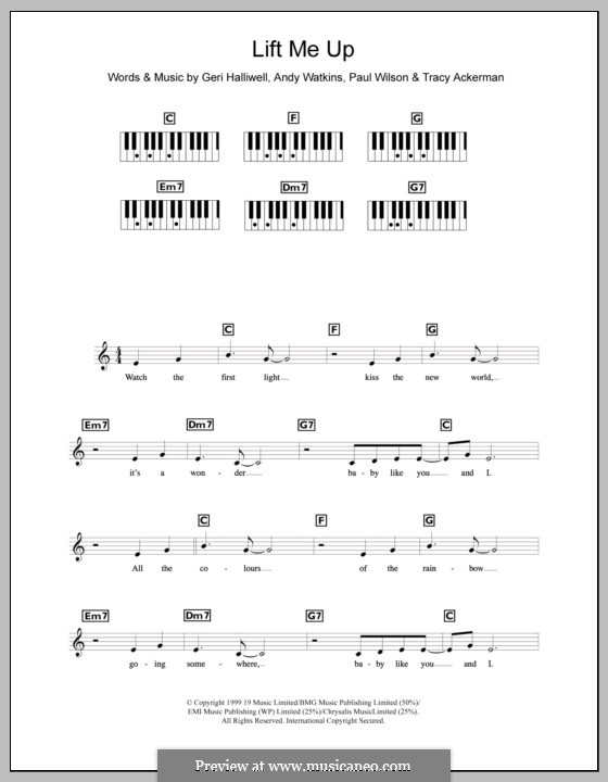 Lift Me Up: Für Keyboard by Andy Watkins, Geri Halliwell, Paul Wilson, Tracy Ackerman