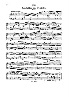 Präludium und Fughetta in F-Dur, BWV 901: Für Cembalo by Johann Sebastian Bach