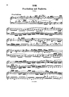 Präludium und Fughetta in G-Dur, BWV 902: Für Cembalo by Johann Sebastian Bach