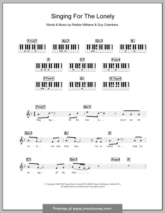Singing for the Lonely: Für Keyboard by Guy Chambers, Robbie Williams