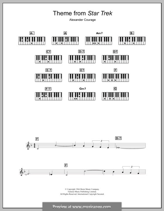 Star Trek. Theme: Für Keyboard by Alexander Courage