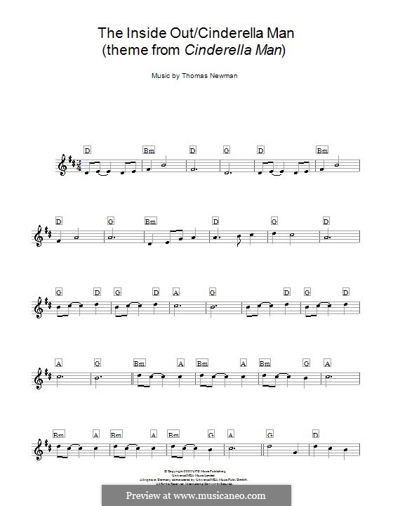 The Inside Out/Cinderella Man (theme from Cinderella Man): Melodie, Text und Akkorde by Thomas Newman