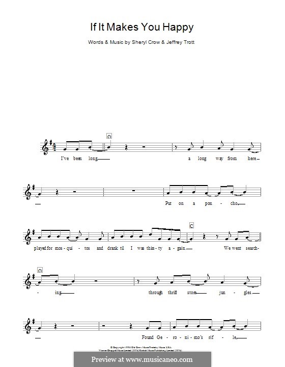 If It Makes You Happy: Für Keyboard by Jeffrey Trott, Sheryl Crow