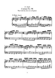 Was Gott tut, das ist wohlgetan, BWV 98: Klavierauszug mit Singstimmen by Johann Sebastian Bach