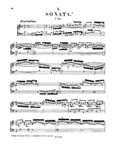 Sonate für Tasteinstrument in C-Dur, BWV 966: Für einen Interpreten by Johann Sebastian Bach